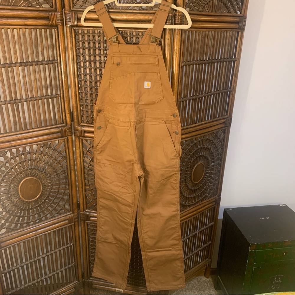 Carhartt Ashland Bib Work Overall Double Knee Rugged Flex Loose Fit - Picture 4 of 16